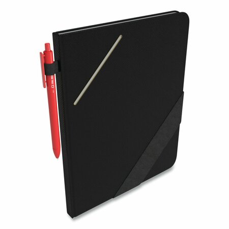 Tru Red Large Starter Journal, 1 Subject, Narrow Rule, Black Cover, 10 x 8, 192 Sheets TR58412
